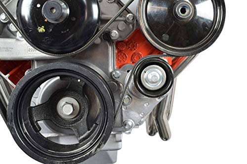 ICT Billet LS Billet Belt Tensioner Relocation Bracket Kit w/Pulley for LSX Truck SUV 551527X-3