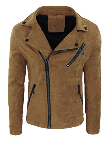 Blouson Homme Daim Evoga Veste Bomber Marron Large pour un Look Tendance