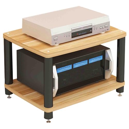 Cinema Audio Equipment Stands Multi-Functional Professional Amplifier Stands Home Audio Stands Multi-Layer Design Sturdy Structure Doesn't Hurt The Equipment Good Heat Dissipation (Color : Wood Colou