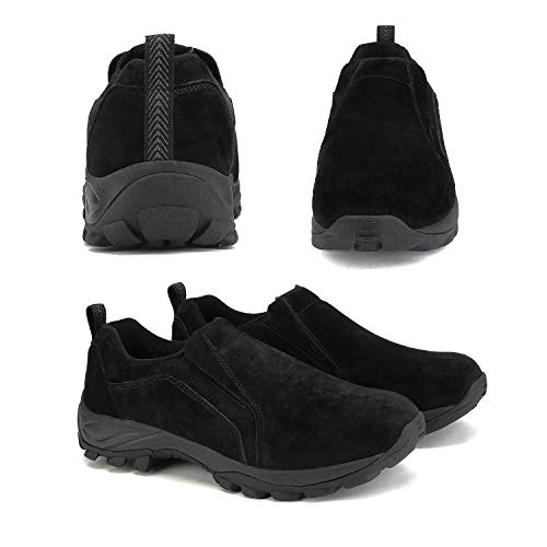 NORTIV 8 Men's Jungle Moc Slip On Loafer Walking Shoes JS19007M Black Size 11 M US