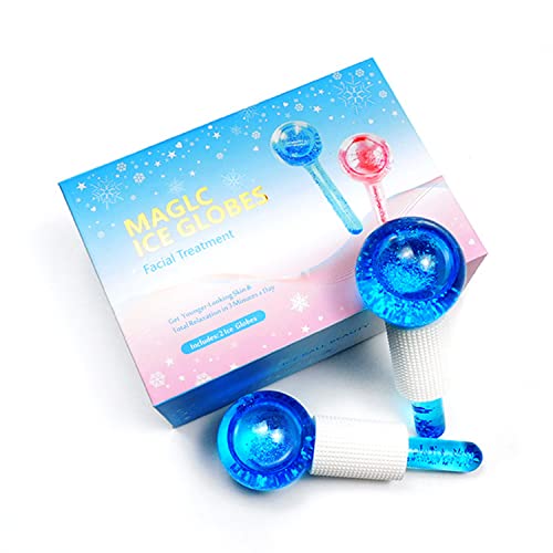 Ice Globes for Facials, Ice Globes Face Tools, Facial Ice Globes, Cooling Globes for Daily Skincare, Face Neck & Eyes, Tighten Skin, Anti Ageing, Reduce Puffiness and Headaches (Blue)