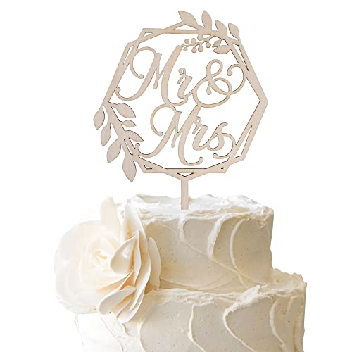 1 Stück Mr&Mrs Cake Toppers Aufsatz Bridal Shower Tortendeko for Wedding Engagement Bridal Shower Anniversary Party Kuchen Dekoendeko Zubehör Cover