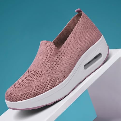 Women's Nursing Shoes Air Cushion Knit Shoes Wedge Sneaker Walking Shoes Platform Wedge Sneaker3