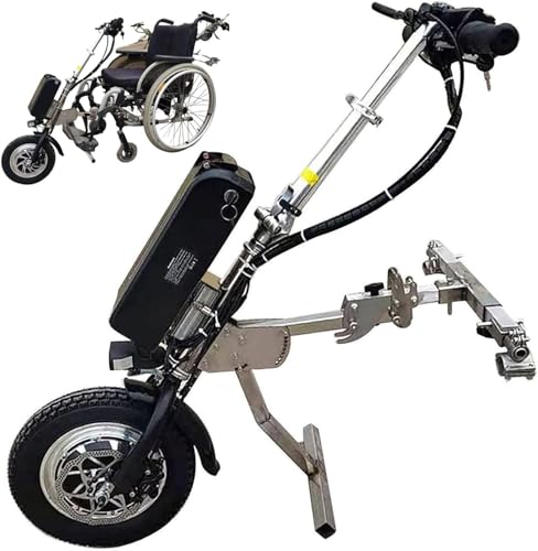 Handbike Eléctrica para Silla de Ruedas Dispositivo de tracción para silla de ruedas, handbike eléctrico, dispositivo de tracción para sillas de ruedas, 500 W, accesorio para handbike eléctr
