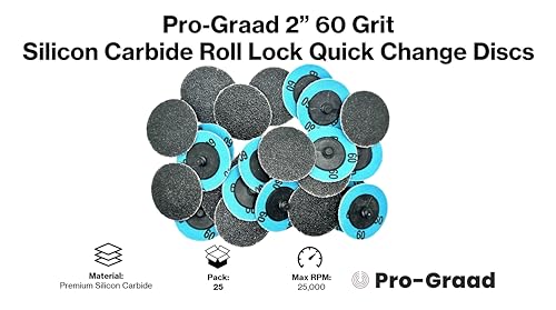 Disque abrasif carbure de silicium 5,1 cm type R grain 120 avec support - 6
