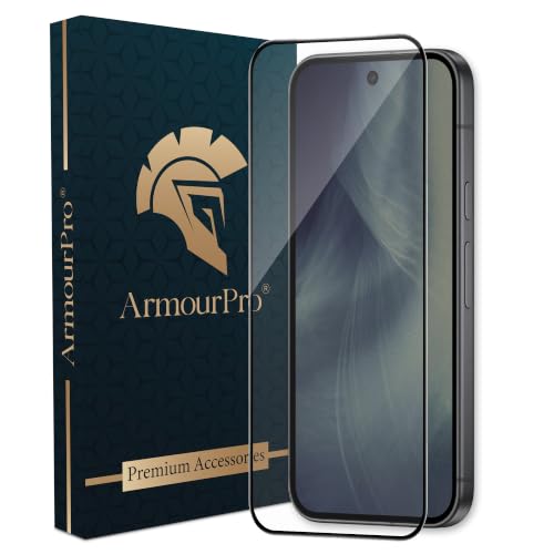 Image of ArmourPro Tempered Glass for Google Pixel 11-9H Screen Protector with Black Border, Anti Scratch, Edge-to-Edge Coverage, HD Clarity, Smooth Touch, Case Friendly | Black