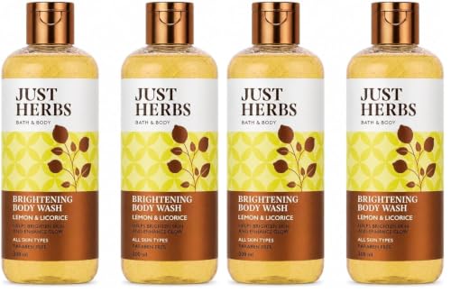 Image of Just Herbs Vitamin C Brightening Body Wash with Lime and Liquorice for Men & Women