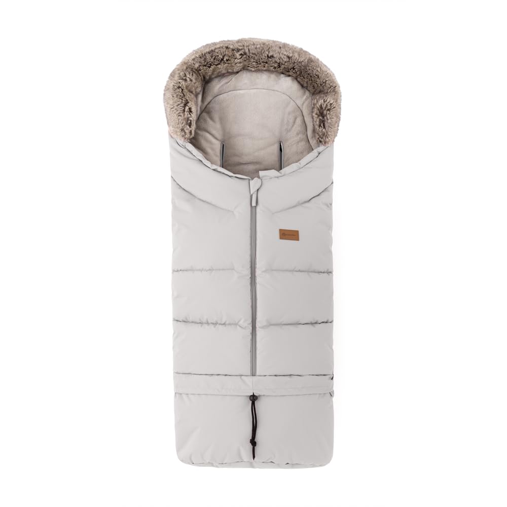 Petite&Mars Sacco nanna per passeggino Fusak 4 v1 Arctic * Sacco nanna invernale per passeggino, passeggino e seggiolino auto * Warrm * Impermeabile * Antivento, Champagne Shower, 87/110x48cm