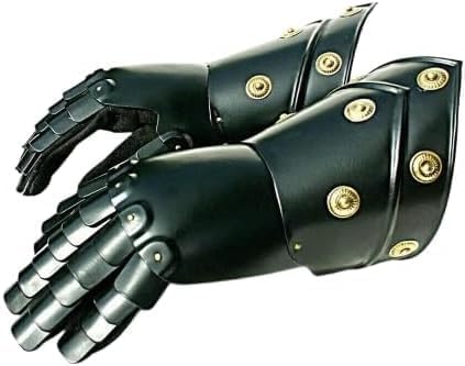 Medieval Knight Steel Gauntlet - Gothic Hand Armor for Men - LARP SCA Cosplay Armor Renfair Halloween Costume - Renaissance Armor