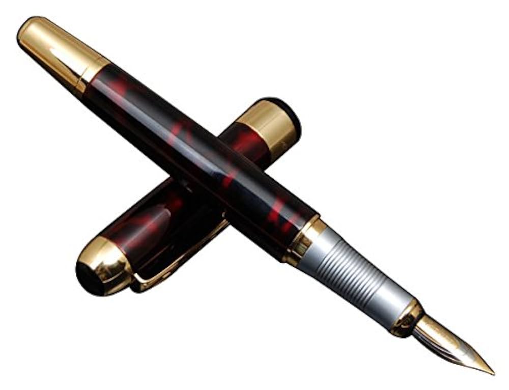 Amazon | ジンハオ JINHAO 万年筆 ブラックxレッド JH250F-8