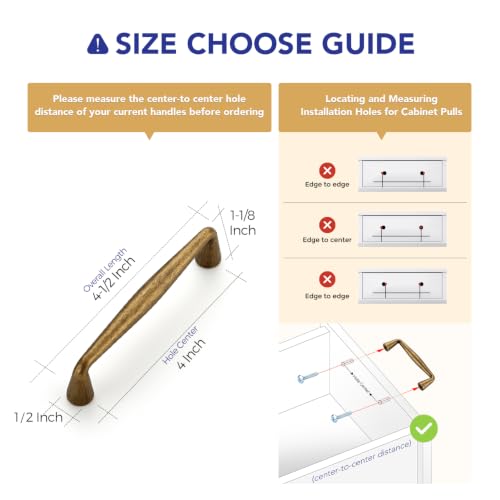Image of Ravinte 10 Pack 4 Inch Antique Brass Kitchen Cabinet Handles Solid Zinc Alloy Cabinet Pulls Cupboard Hardware Drawer Handles