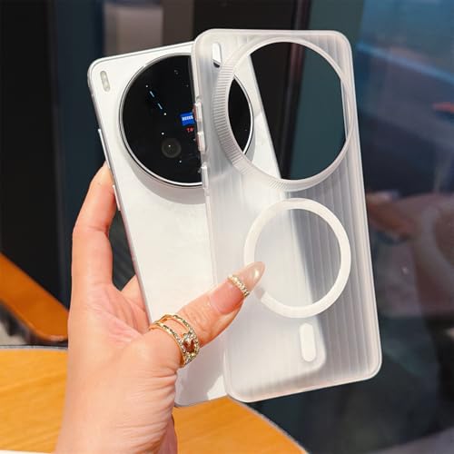 Image of for vivo X300 Ultra 5G Magnetic Phone Case Matte Texture Shockproof Protective PC Cover - Black
