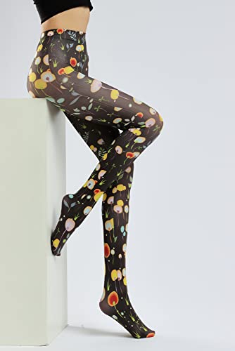 Image of Sahabowi Women's Sheer Tights, Digital Print Designs Stockings