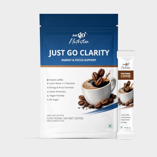 Image of Just Go Nutrition Clarity Functional Instant Coffee | 3g Sticks