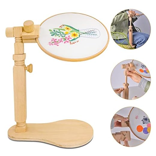 Adjustable Embroidery Stand, Guofa Embroidery Hoop Stand Rotated Cross Stitch Stand, Hands Free Embroidery Hoop Holder for DIY Craft, Sewing Needlepoint Frame Stand
