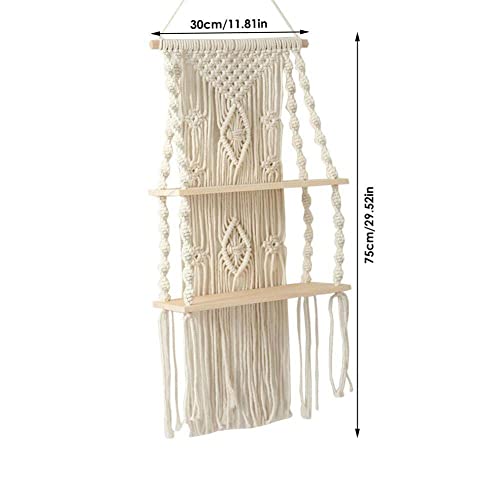 Étagère murale en macramé pour plantes et déco bohème moderne