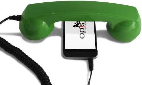 Cell Phone Handset/Retro Phone Handset/Handset for Mobile/Old School Cell Phone/Mobile Receiver/Old Telephone Headset/Cell Phone Receiver – 60s Micro by Opis, Germany (Green)