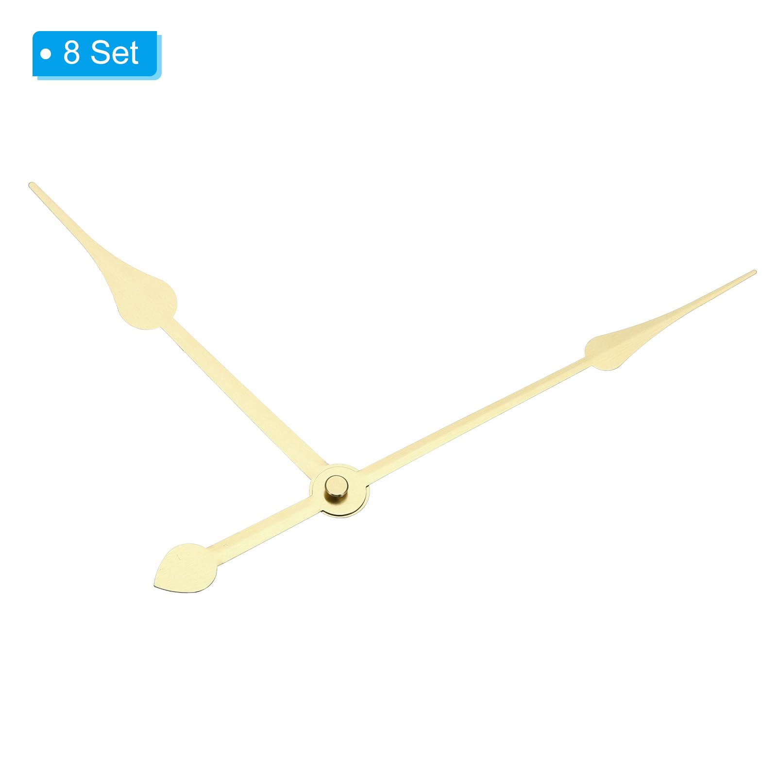 PATIKIL Kit Sostituzione Lancette Orologio - 10 Set In Alluminio Per Meccanismi Fai Da Te E Riparazioni - Nero E Oro