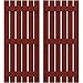 Ekena Millwork ARW401SB623X57MRH Americraft Six 3 Exterior Real Wood Spaced Board-n-Batten Shutters (Per Pair), Pepper Red
