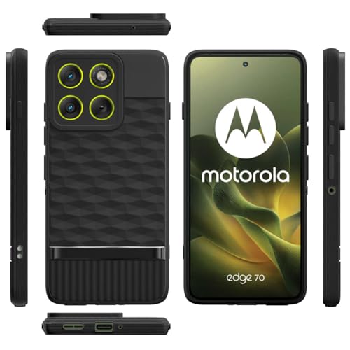 Image of Shockproof Case Compatible with Motorola Moto Edge 70 5G | Full Camera Protection | TPU Flexible Back Cover for Motorola Moto Edge 70 5G (Matte Black)