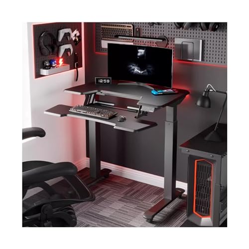 LICONG-2020 Mobile Computer Desk, eSports Desk, Computer Desk, Lift Desk, Office Desk, Dual Motor Lift Desk, Mobile Computer Desk on Wheels