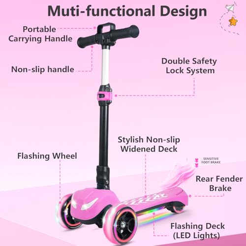 BLISSRIDE 3-Wheel Light-Up Scooter