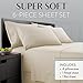 Danjor Linens Bed Sheet Set King Size for Hot Sleepers, Hotel Premium Sheets with 4 Pillowcases, Lightweight Brushed Microfiber Deep Pockets, Breathable Cooling 6 Piece Bedding Sets, Cream