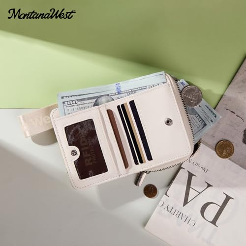 Image of Montana West Small Wallet for Women Female Ladies with a Detachable Wristlet Womens Wallet with Rfid Blocking Lining Minimalist Lightweight & Easy to Carry