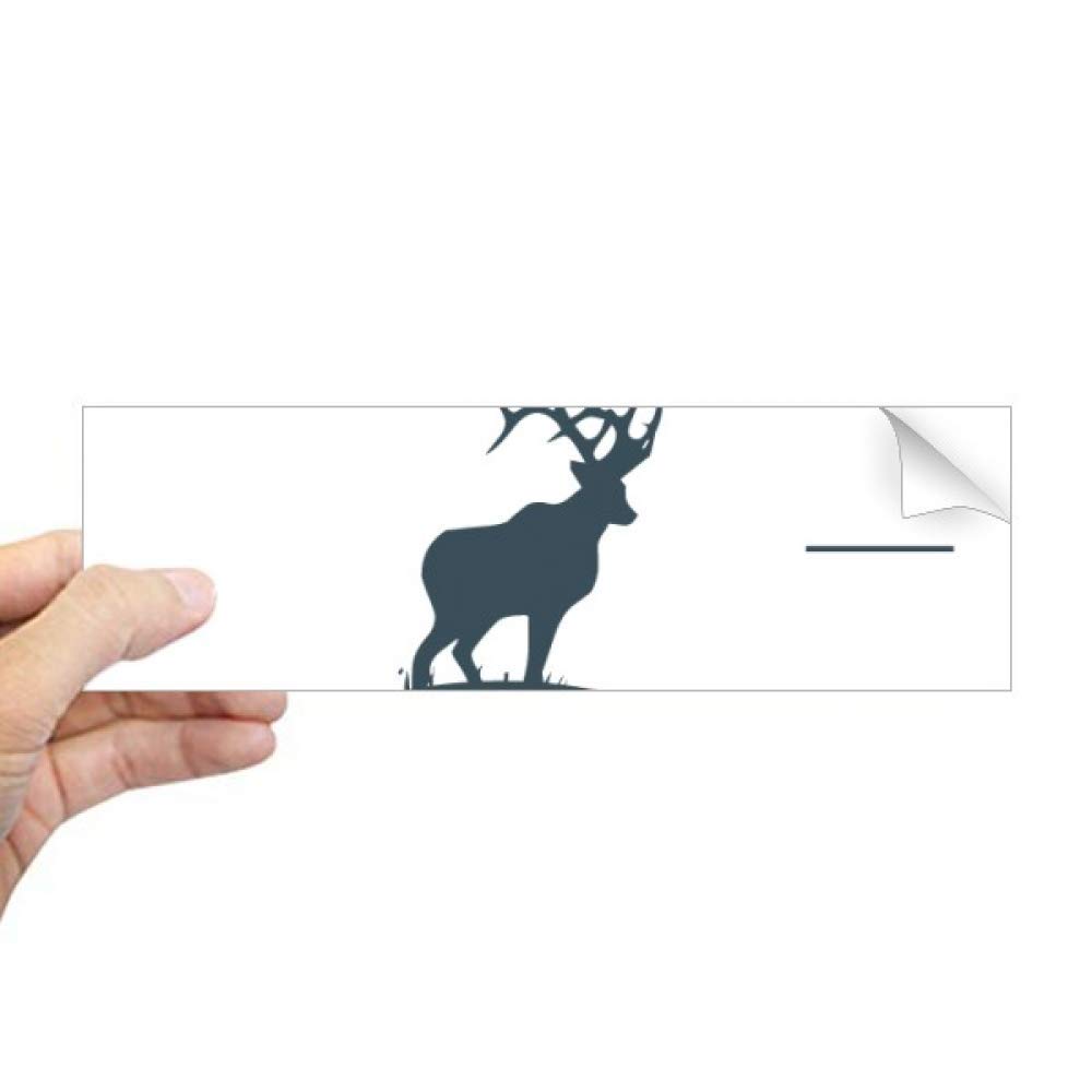 Sticker cerf bleu rectangle pour personnaliser votre bureau