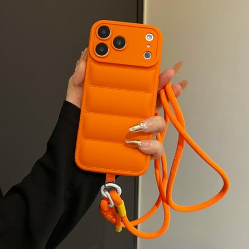 RNOZX For iPhone 16 Plus�p�N���X�{�f�B�W���P�b�g�^�V���R�����\�t�g�t�H���P�[�X �J�����ی�J�o�[�iFor iPhone 16 Plus�p�^�I�����W�j