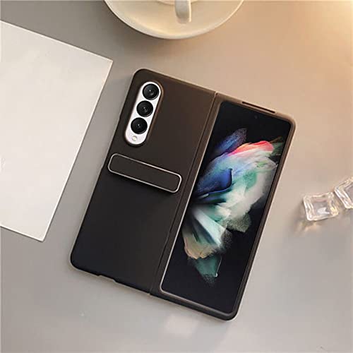 Coque Samsung Z Fold 3 5G rigide antichoc noire avec porte-anneau de protection arrière