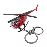 Aleación de zinc duradera: hecha de aleación de zinc duradera, lo que garantiza un uso duradero y una sensación duradera, accesorios de helicóptero, llavero de avión para shower