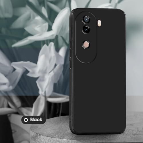 Image of Back Cover for Vivo V40e 5G / iQOO Z9s 5G | Full Camera Protection | Premium Liquid Silicon Case | Flexible Bumper Case for Vivo V40e 5G / iQOO Z9s 5G (Black)