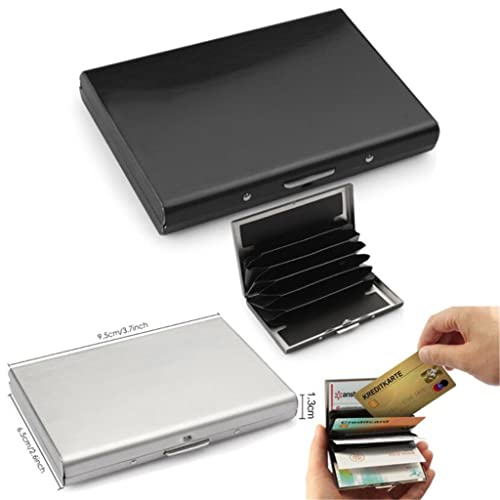 Stainless Steel Credit Card Holder Men Slim Anti Protect Travel ID Cardholder Women Wallet Metal Case (Color : E, Size : 9.5 * 6.5cm)2