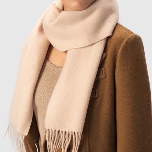 100% Wool Scarf for Women Winter Scarf for Men Cashmere Pure Colors Fashion Luxurious Soft Scarves for Warm3