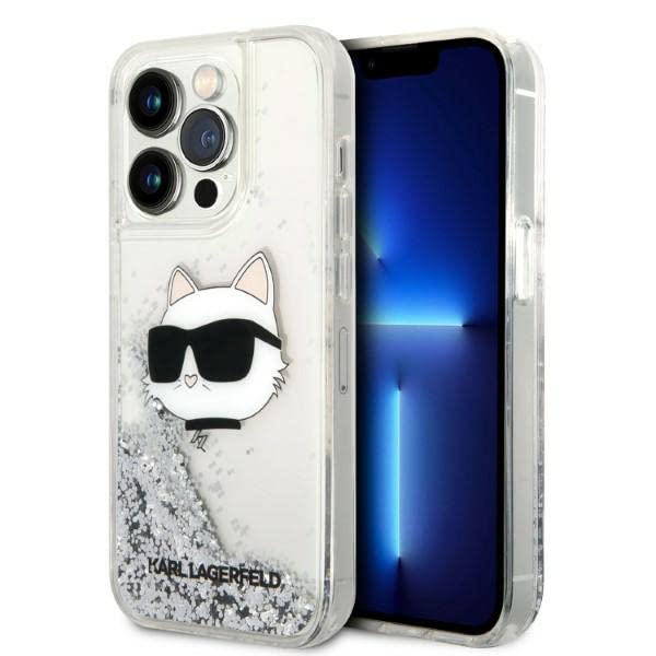 KARL LAGERFELD KLHCP14XLNCHCS Coque pour iPhone 14 Pro Max 6,7" Argent Coque Rigide G