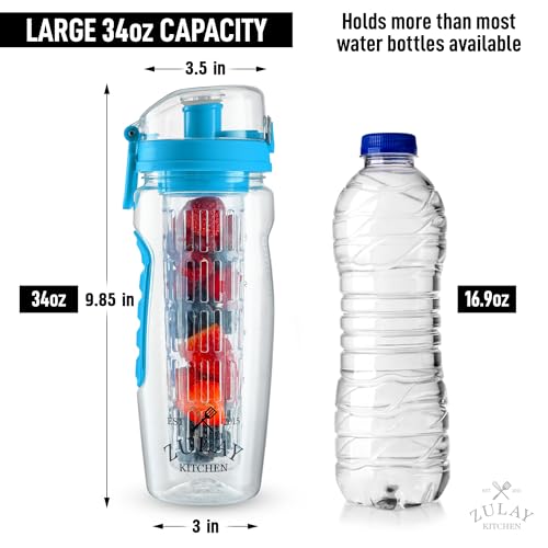 Zulay-34-oz-Large-Leakproof-Fruit-Infuser-Water-Bottle-with-Anti-Slip-Grip-Men-and-Womens-Ideal-Fitness-Gift-Or-For-Gym-Camping-and-Travel-Lake-Blue