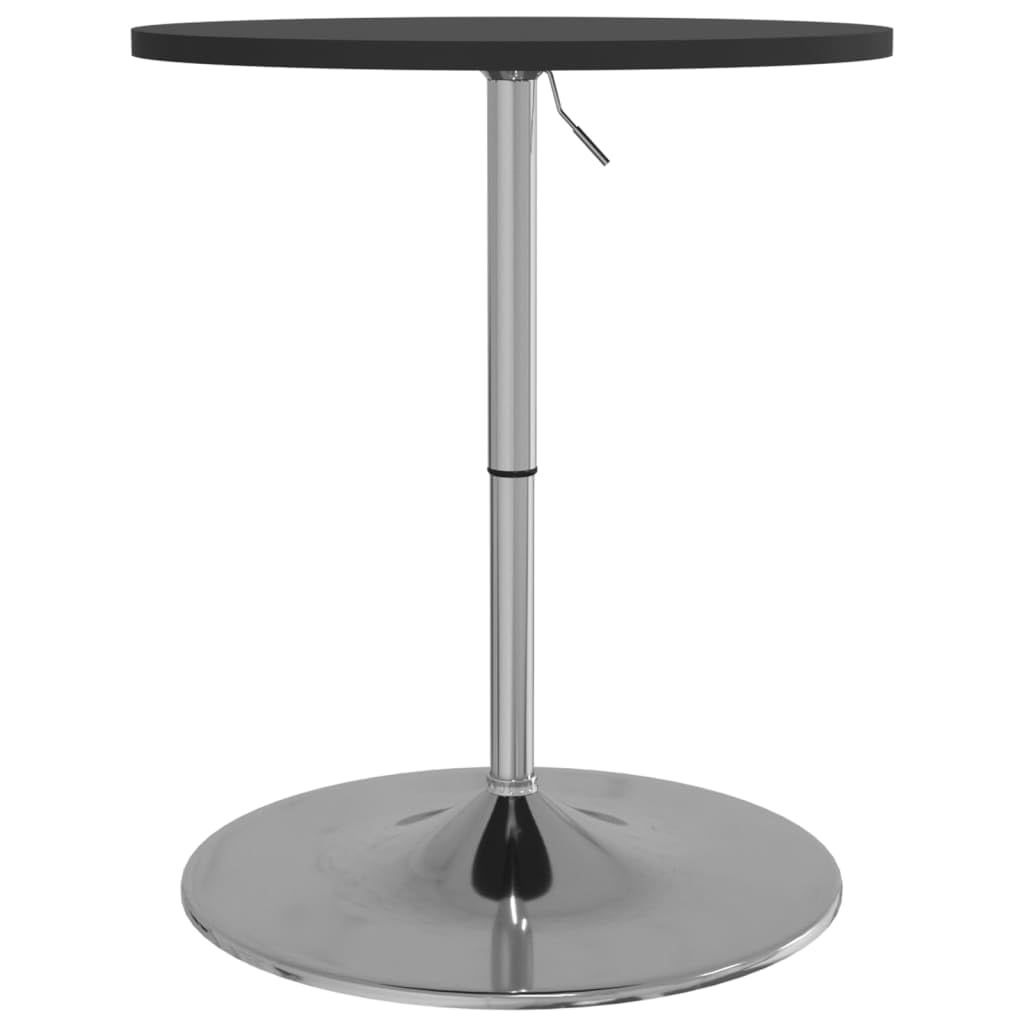 vidaXL Tavolino Bar Nero 60x60x90 cm Legno Multistrato Acciaio Cromato