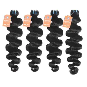 15A Cambodian Body Wave Bundles, 4 Bundles 28 28 28 30 Inch, Ultra Thin Double Drawn Sew In Weft, Unprocessed Raw Virgin Real Human Hair Extensions, Cuticle Aligned, Triple Lifespan, Reusable