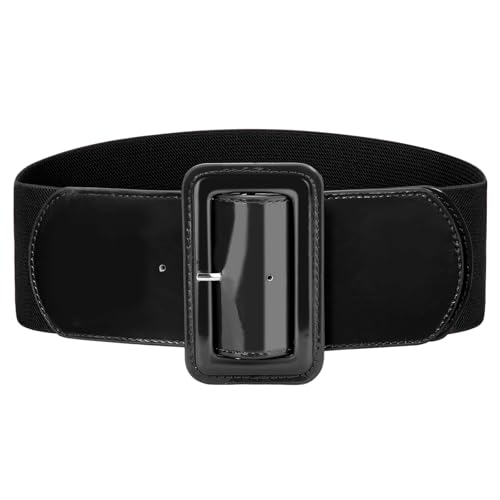 Image of VONMELLI Stretchy Wide Women Belts Elastic Vintage Belts for Women Fashion Ladies Waist Belt for Dress