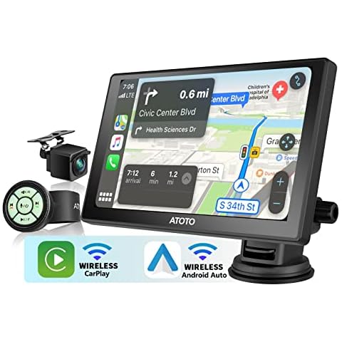 ATOTO P8 GPS para Coche con Cámara Trasera y Carplay/Android Auto Inalámbrico Cover