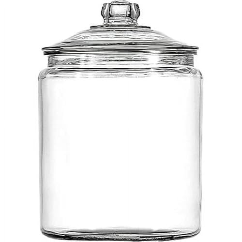 TNLOJI 2-Gallon Glass Jar with Airtight Lid - Large Clear Canister for Pickling, Fermenting & Bulk Storage- For Kitchen & Pantry Organization