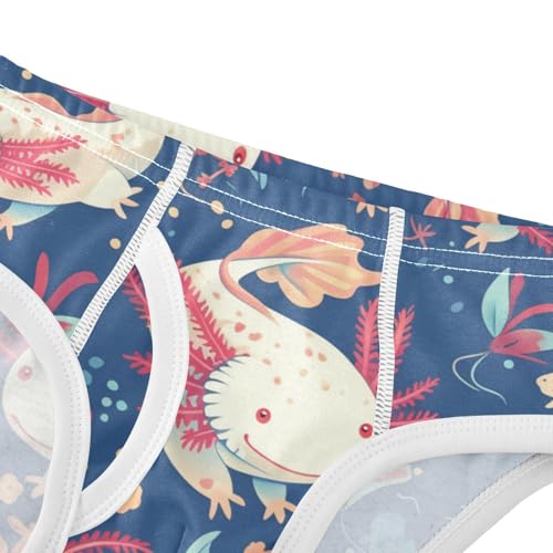 KLL Lovely Axolotl Pattern Boys Toddler Pure Cotton Nighttime Underwear Breathable Children Undies4