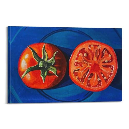 Art mural de tomates coupées JIDUHON sur toile haut de gamme