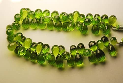 Quartz vert perroquet facetté anti-ternissement pour réparer et monter des bijoux