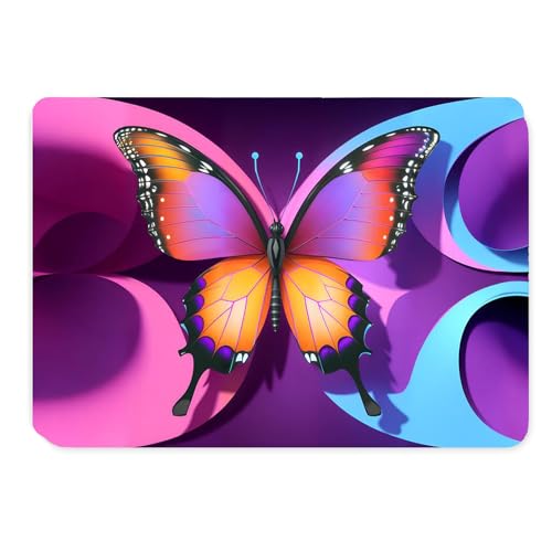 Funda MacBook Pro 15 A1398 JZ con mariposa de colores y protector de teclado 4