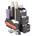 Avilia Portacapsule 9 Scomparti e 2 Cassetti - Fino a 60 Capsule e 20 Cialde - Porta cialde caffe - Salvaspazio, Multiuso, Pratico - 13,9x31x28,7cm - Ideale per Cucina, Ufficio o Soggiorno (Nero)
