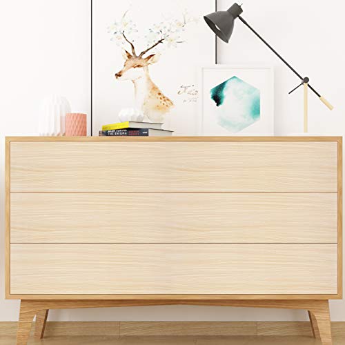Melwod Maple Wood Grain Peel And Stick Contact Paper 17.7" X 78.7" Removable Self-Adhesive Decorative Wood Wallpaper Waterproof Vinyl For Walls Kitchen Furniture Cabinets Countertop Crafts #TOP4