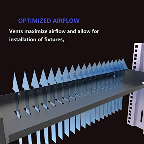 Image of 1U Disassembled Vented Cantilever Server Rack Mount Shelf 6 inch(152mm) Depth for 19-Inch Network /AV Equipment Rack and Cabinet(1U6V)