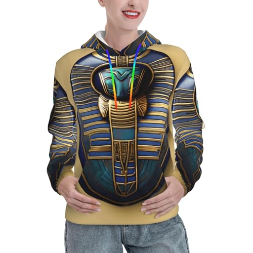 Sweat à capuche égyptien EdWal pour femme avec imprimé scarabée